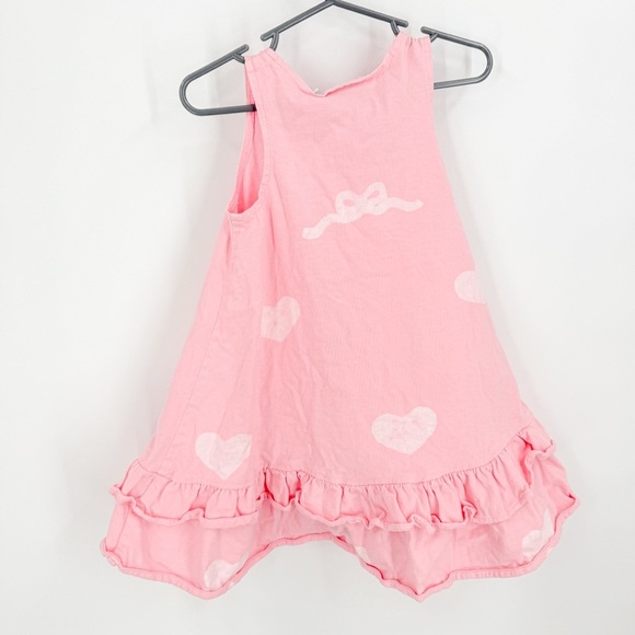 Pink Sleeveless Dress with Ruffled Hem - Picture 5 of 5